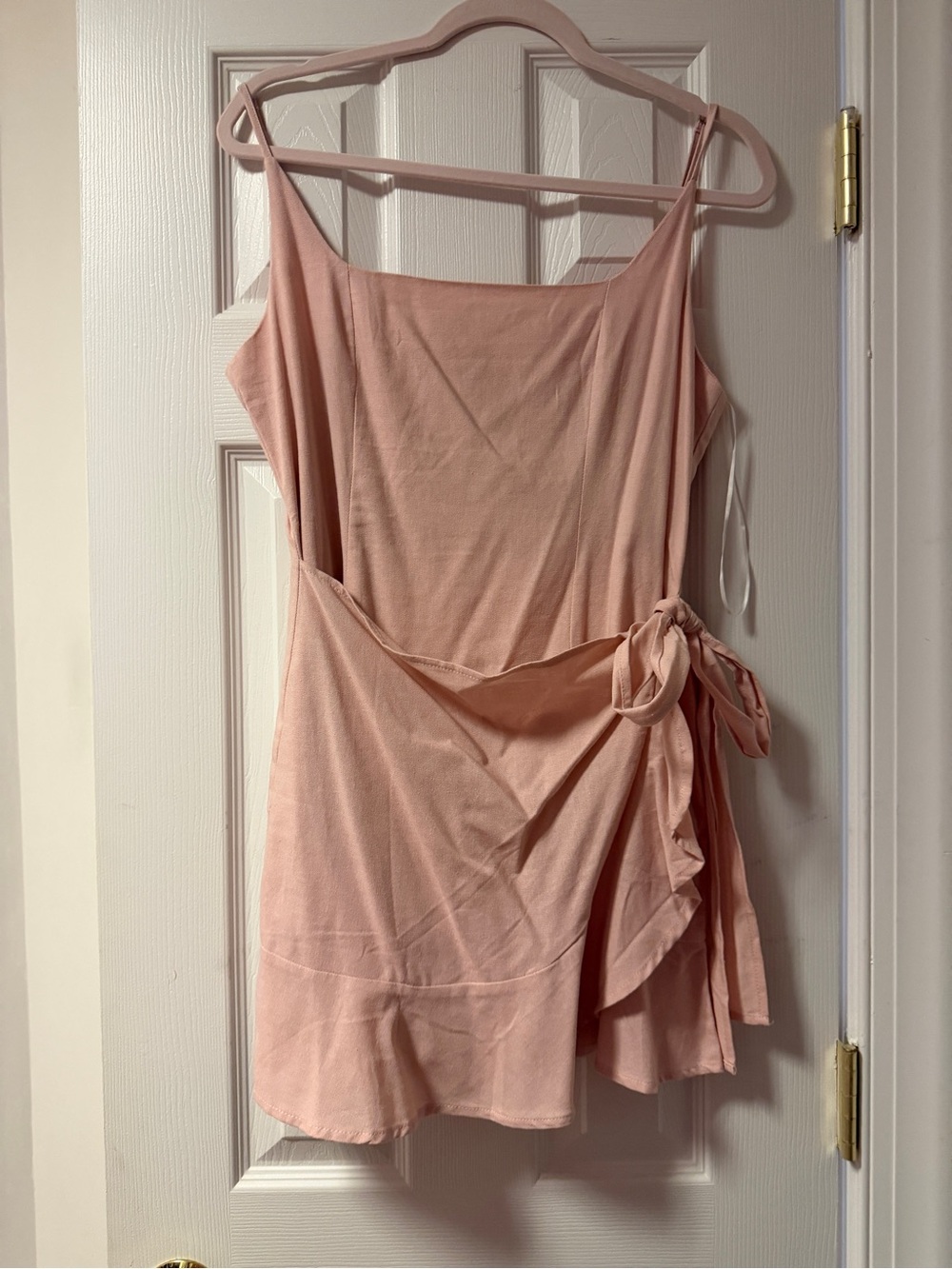 Princess Polly Blush Pink Wrap Mini Dress